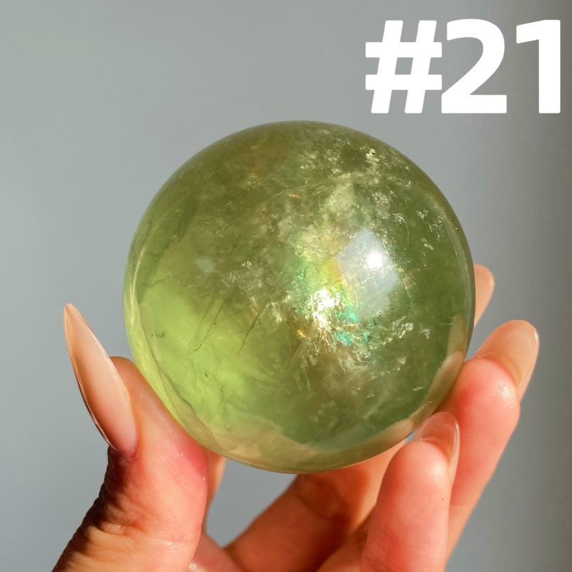 Apple Green Fluorite Sphere