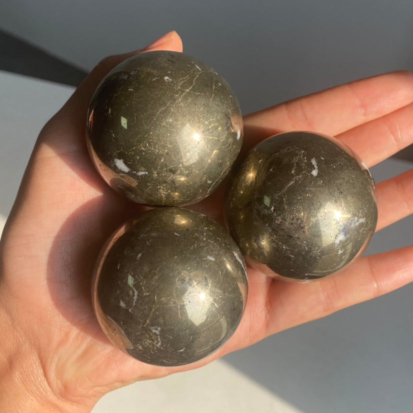 Pyrite Quartz Big Sphere