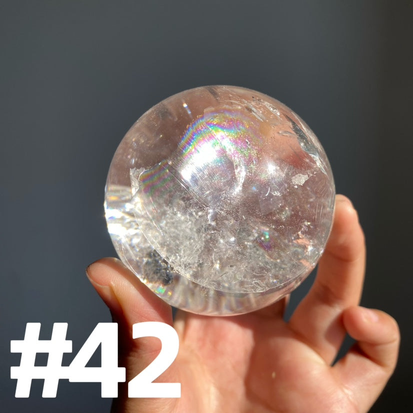 Rainbow Clear Quartz Sphere