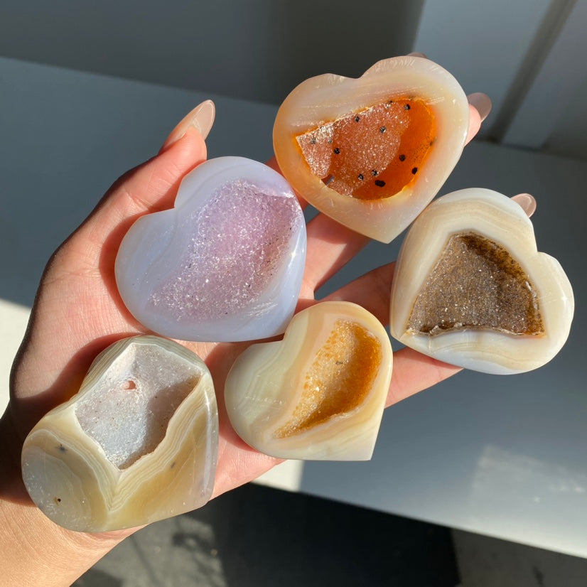 Druzy Agate Heart