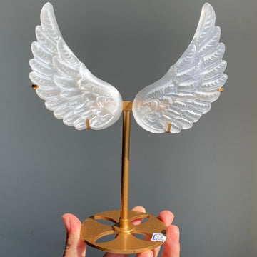 Selenite Angel Wings