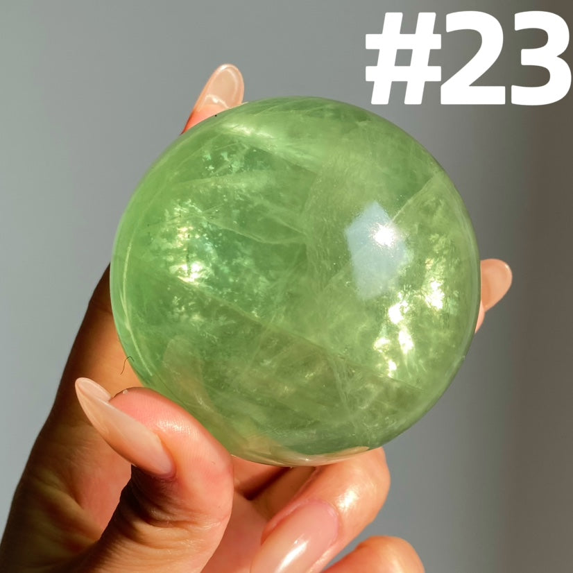 Apple Green Fluorite Sphere