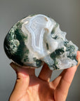 Moss Agate Skull