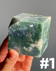 Moss Agate Cube