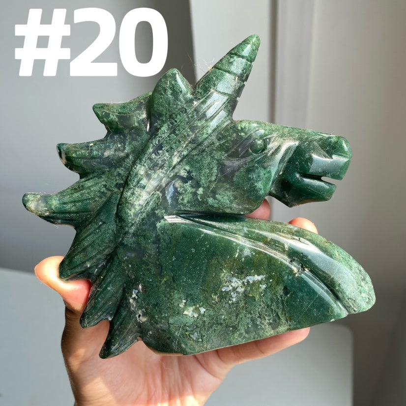 Moss Agate Unicorn