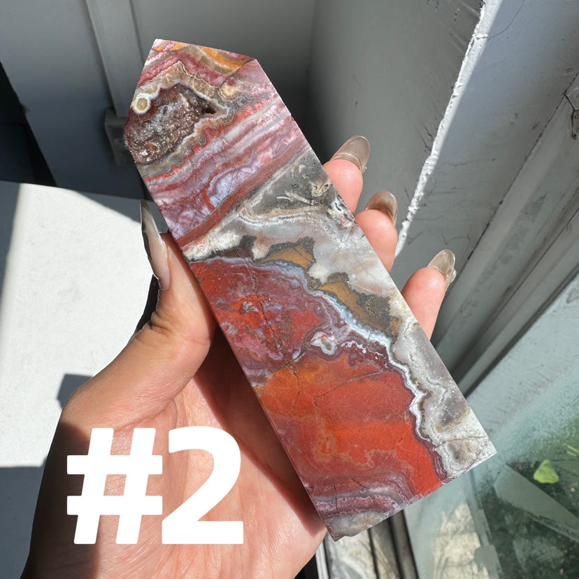 Mexican Crazy Lace Agate Big Tower