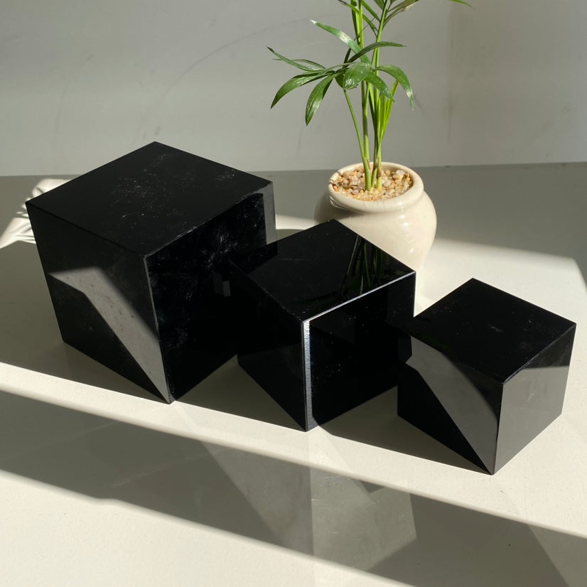 Black Obsidian Cube