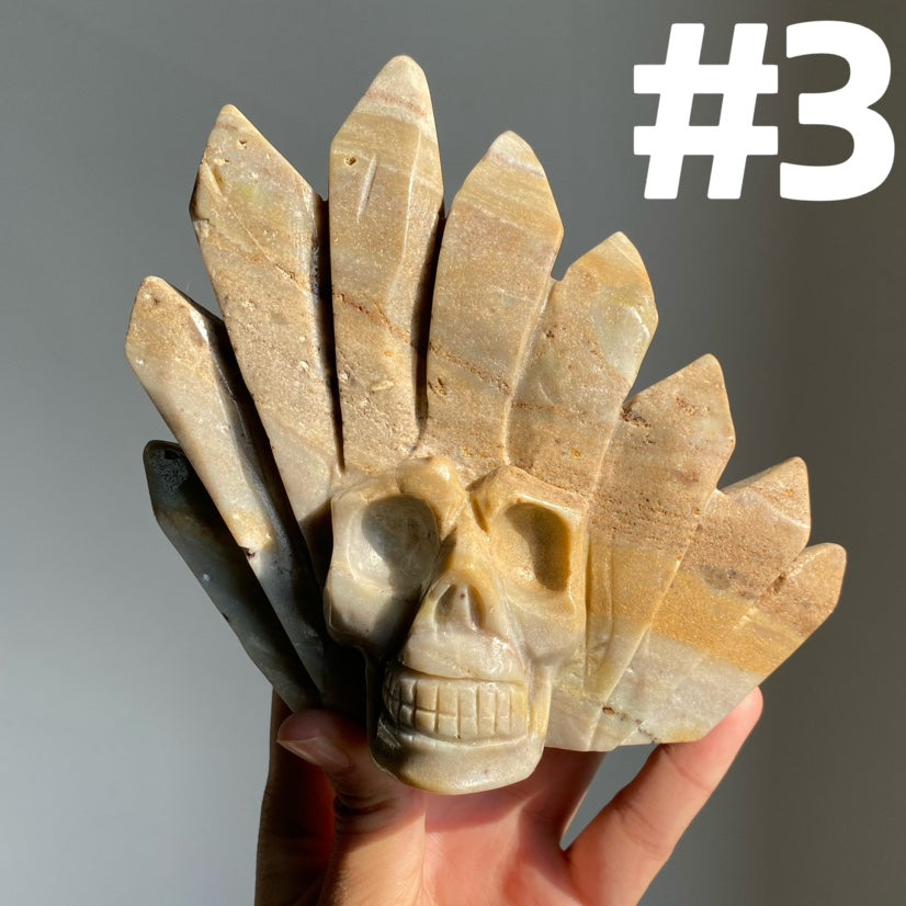 Sky Blue Quartz Skull