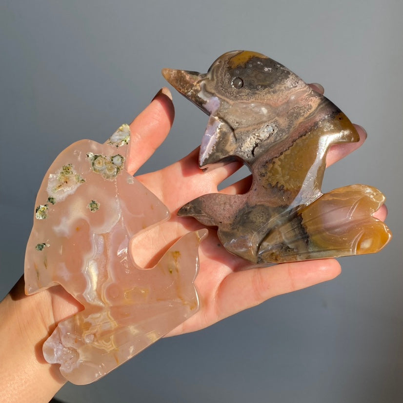 Druzy Agate Dolphin