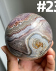 Amethyst x Crazy Lace Agate Sphere