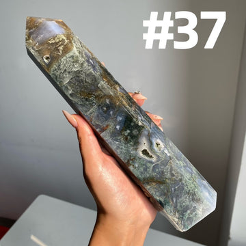 Big Moss Agate Tower