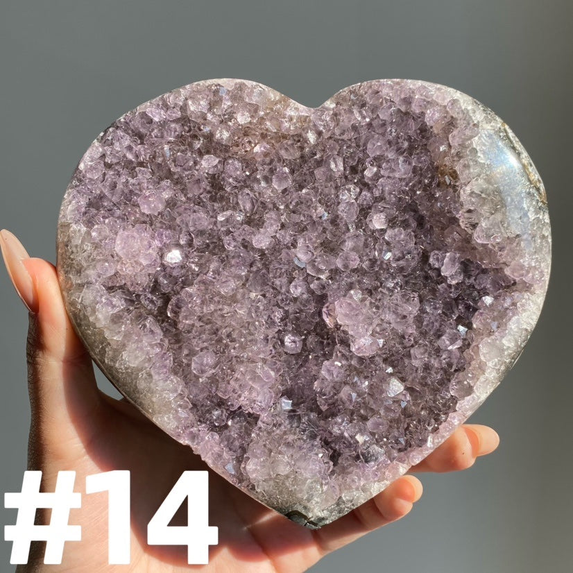 Amethyst Cluster Heart