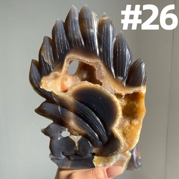Druzy Agate 9 Tailed Fox