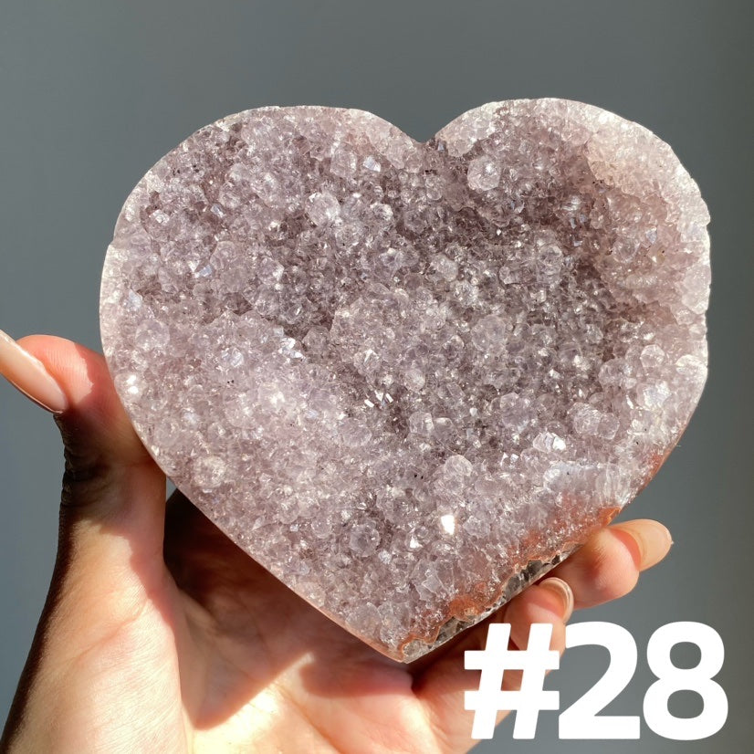 Amethyst Cluster Heart