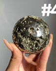 Pyrite Druzy Sphere