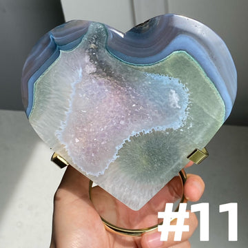 Druzy Agate Big Moons and Hearts