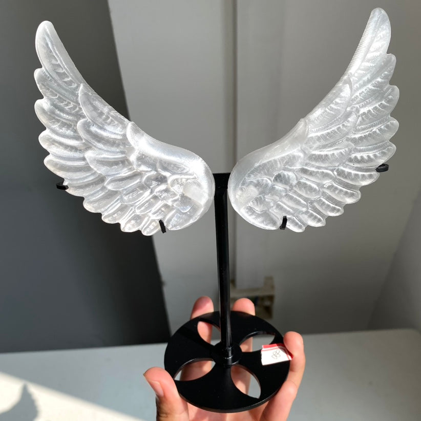 Selenite Angel Wings