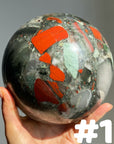 Large African Blood Stone Sphere