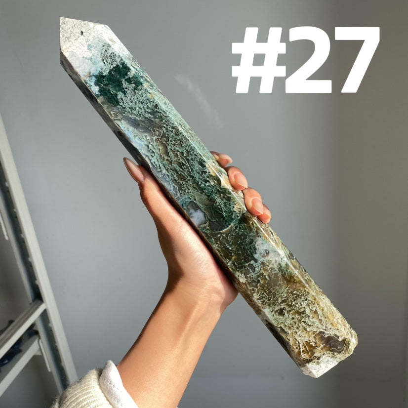 Big Moss Agate Tower