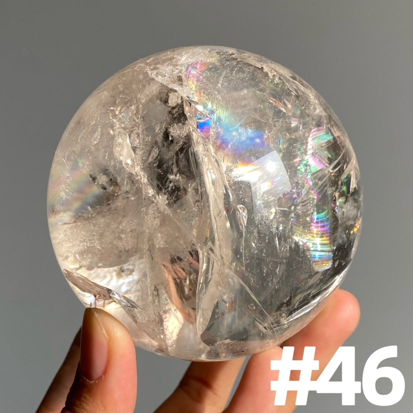 Rainbow Clear Quartz Sphere