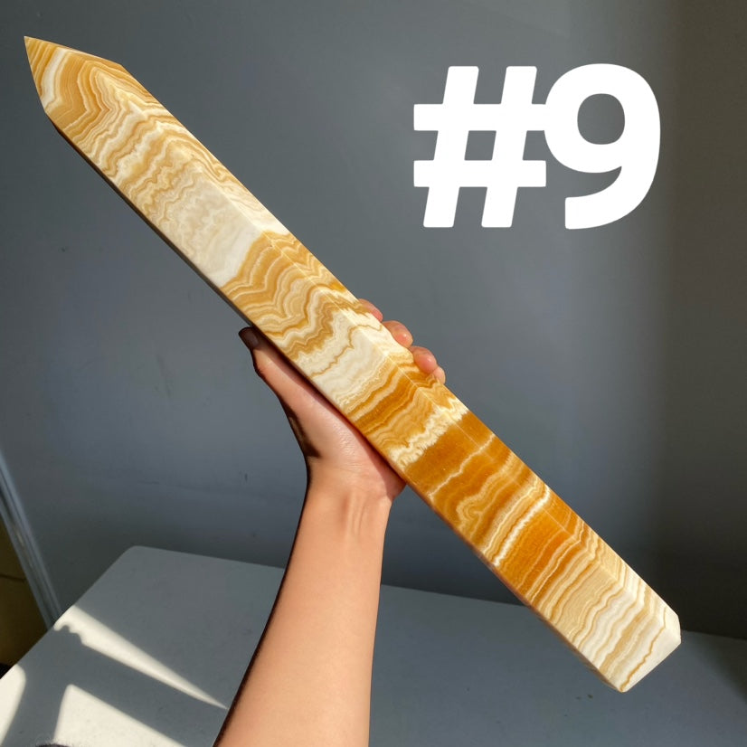 Orange Calcite Big Towers