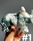 Moss Agate Rhinocero