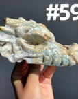 Moss Agate Dragon Head