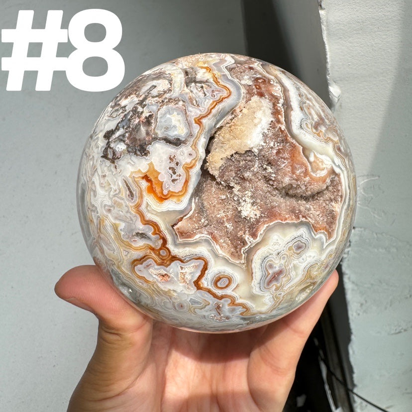 Mexican Crazy Lace Agate Big Sphere