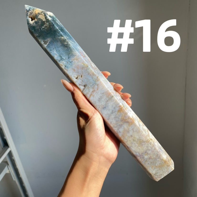 Big Moss Agate Tower