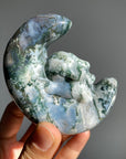 Moss Agate Moon Rabbit