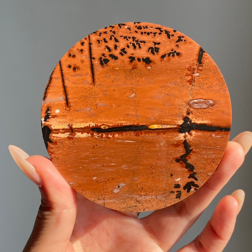 Picture Jasper Plate – Simmon Crystal Wholesale