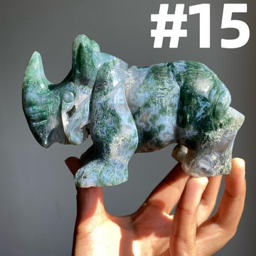 Moss Agate Rhinocero