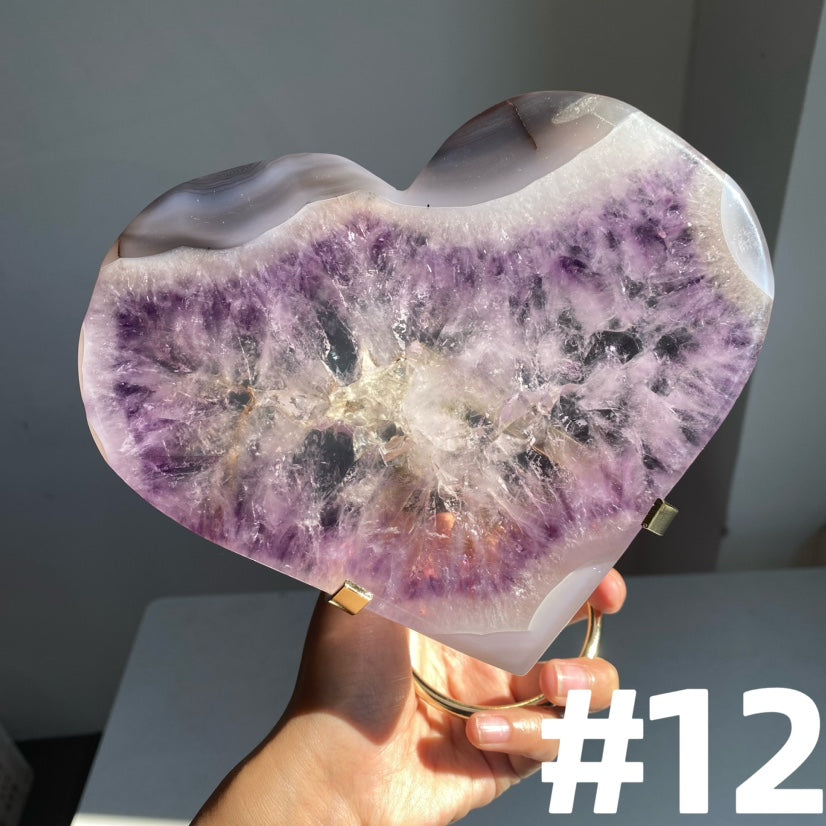 Druzy Agate Big Moons and Hearts