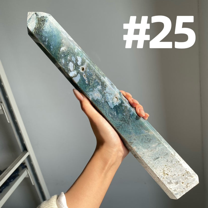 Big Moss Agate Tower