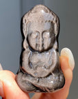 Silver Sheen Obsidian Buddha
