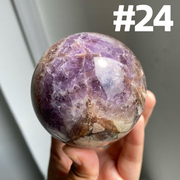 Amethyst x Crazy Lace Agate Sphere