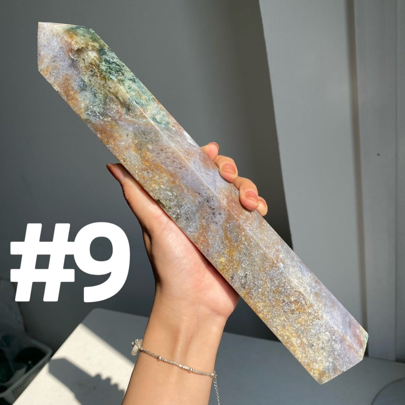 Big Moss Agate Tower