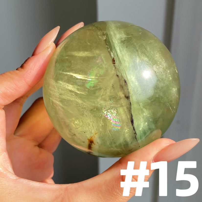 Apple Green Fluorite Sphere