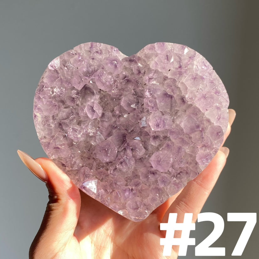 Amethyst Cluster Heart
