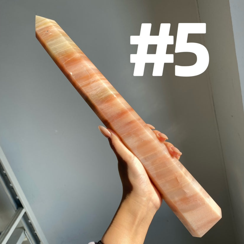 Pink Banded Agate Big Tower