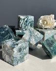 Moss Agate Cubes