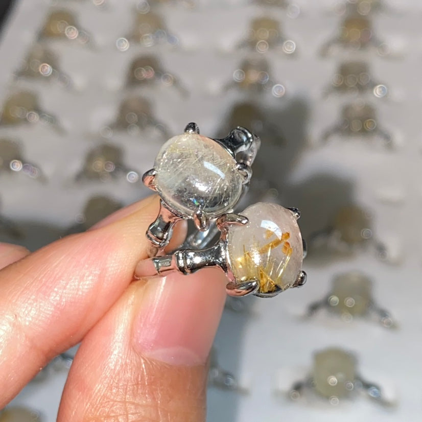 Rutile Quartz Ring
