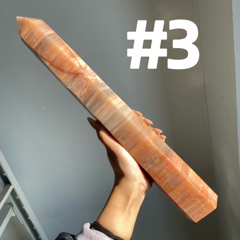 Pink Banded Agate Big Tower