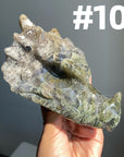 Moss Agate Dragon Head