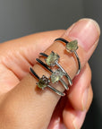 Real Moldavite Rings