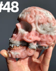 Pink Opal Flower Skull