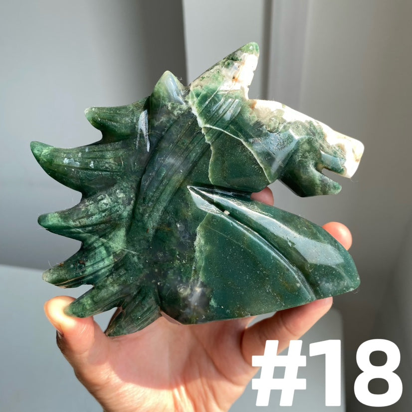 Moss Agate Unicorn