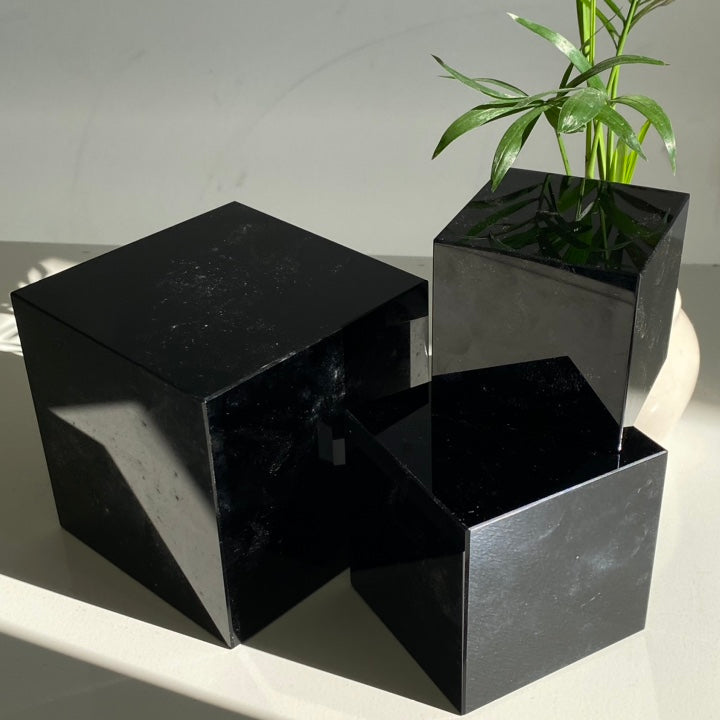 Black Obsidian Cube