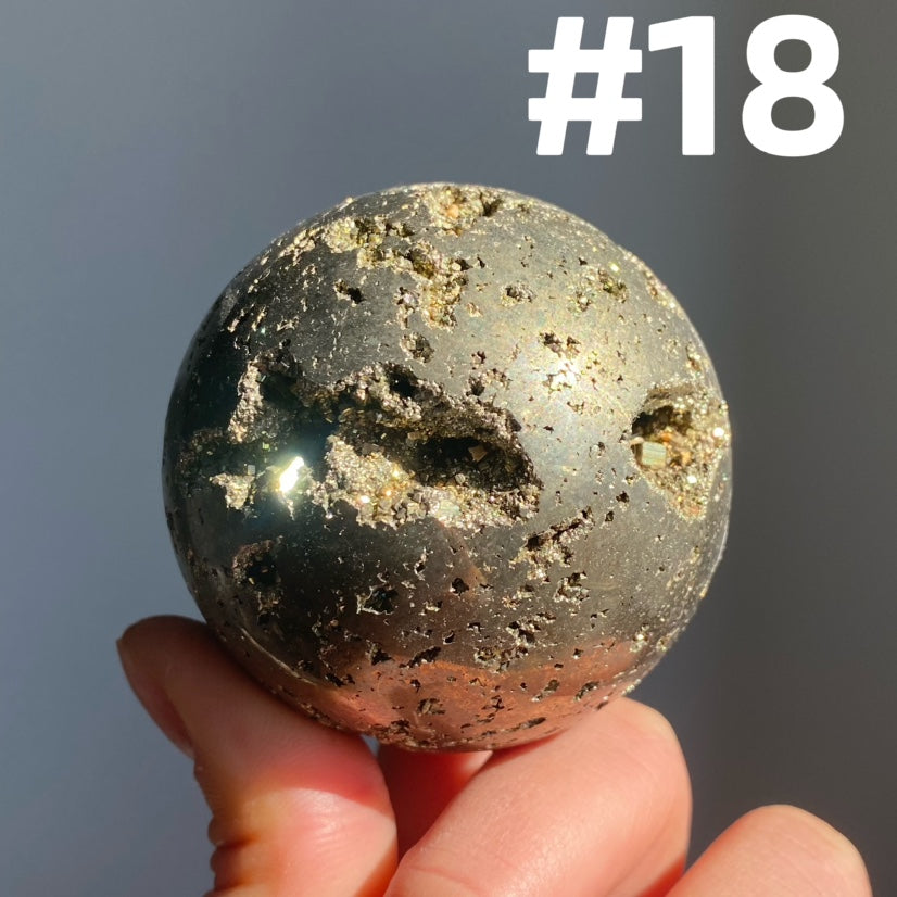 Pyrite Druzy Sphere