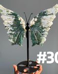 Moss Agate Big Butterfly Wings